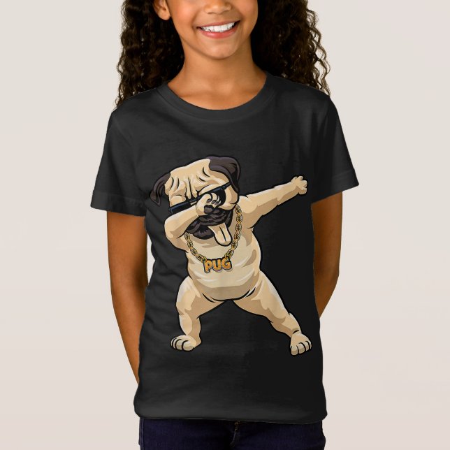 Cooles Dabbing Mops Shirt - Funny Mops Dabbing Tan (Vorderseite)