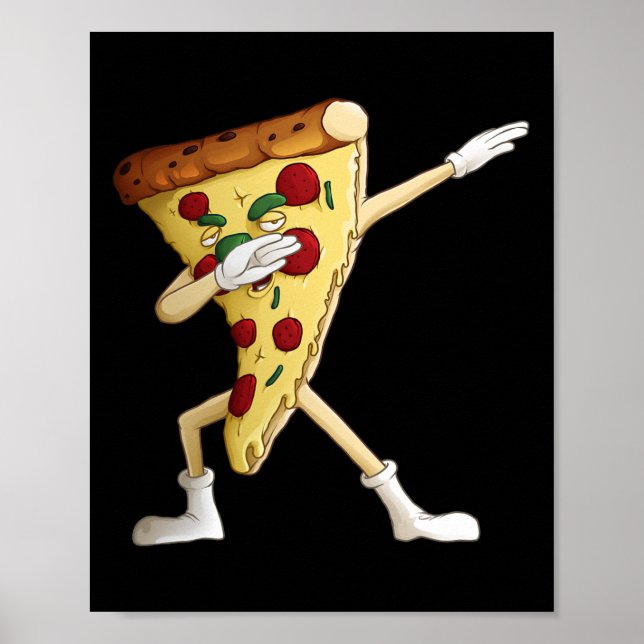 Cooles Dabbing Pizza Funny Italian Pie Angesagter  Poster (Vorne)