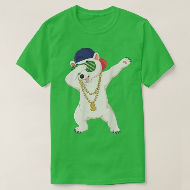 Cooles Dabbing Polar Bear Wear Sonnenbrille Ha T-Shirt (Design vorne)
