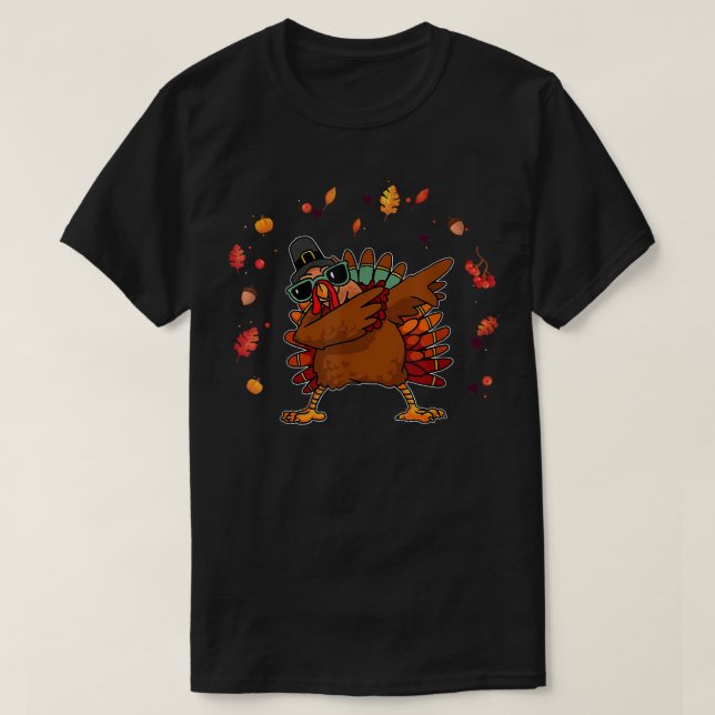 Cooles Dabbing Türkei Dance Fall Saison Funny Dank T-Shirt (Design vorne)