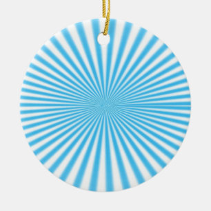 cooles Design aus blauem Starbor Keramik Ornament