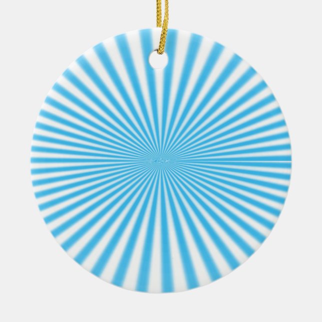 cooles Design aus blauem Starbor Keramik Ornament (Vorne)