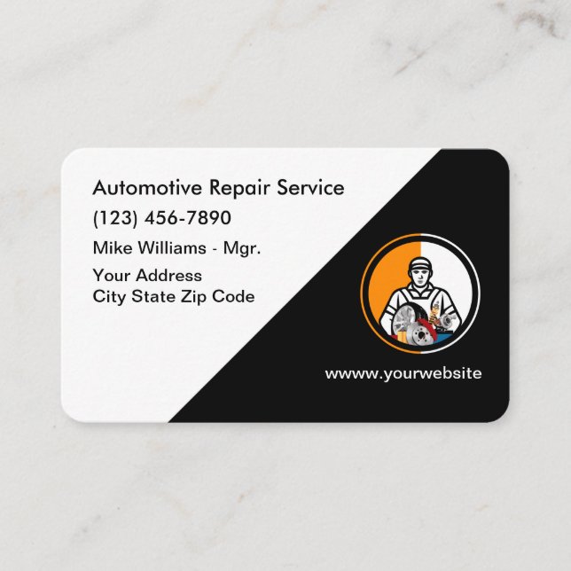 Cooles Design von Geschäftskarten für Automobile Visitenkarte (Vorderseite)