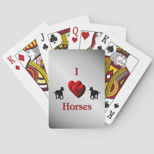Cooles Design von Hörpferden Spielkarten (Rückseite)
