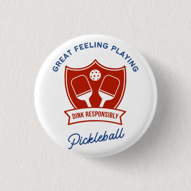 Cooles Design von Pickleball Button (Vorderseite)