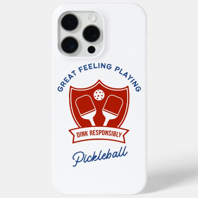 Cooles Design von Pickleball Case-Mate iPhone Hülle (Rückseite)