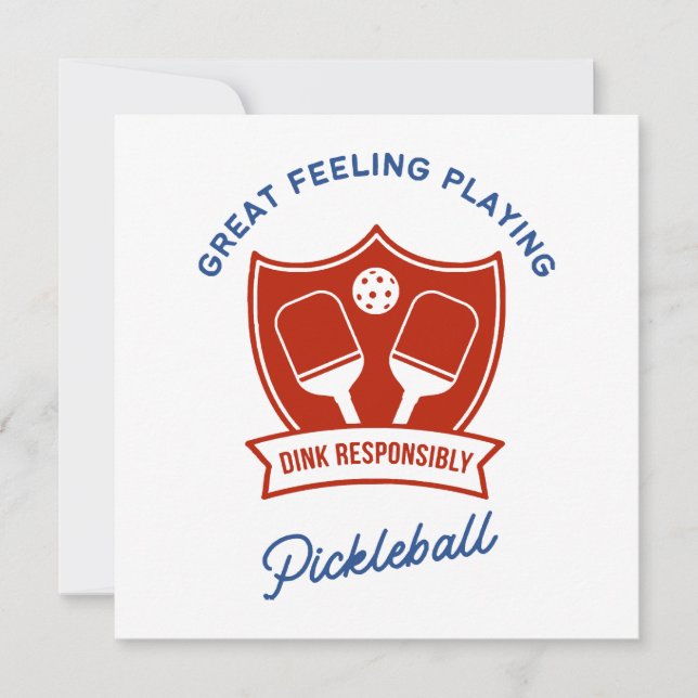 Cooles Design von Pickleball Einladung (Vorderseite)