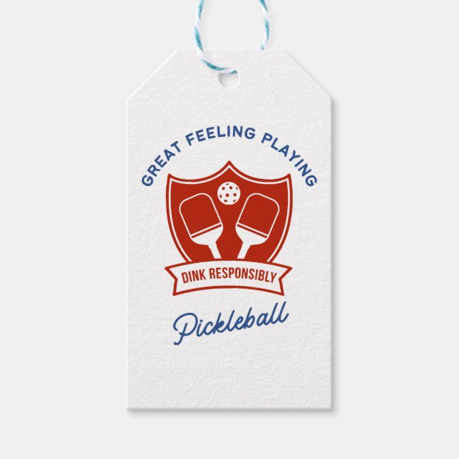 Cooles Design von Pickleball Geschenkanhänger (Vorderseite)