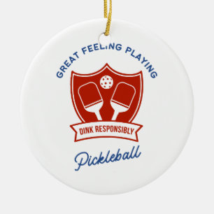 Cooles Design von Pickleball Keramik Ornament