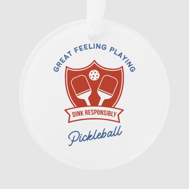 Cooles Design von Pickleball Ornament (Vorderseite)