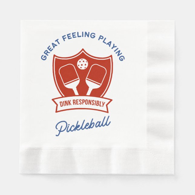 Cooles Design von Pickleball Serviette (Vorderseite)
