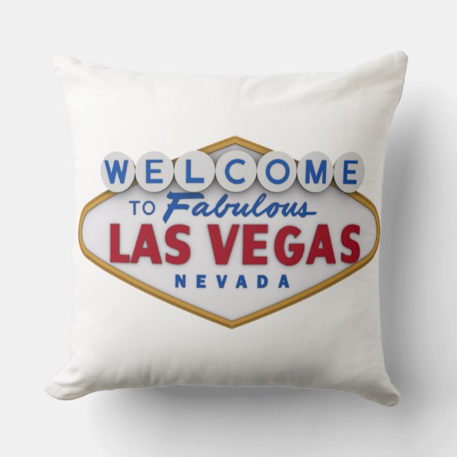 cooles Designerkissen willkommen in Las Vegas Kissen (Vorderseite)