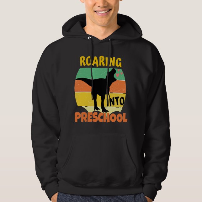 COOLES DINOSAUR - VERBRINGEN IN PRESCHOOL HOODIE (Vorderseite)