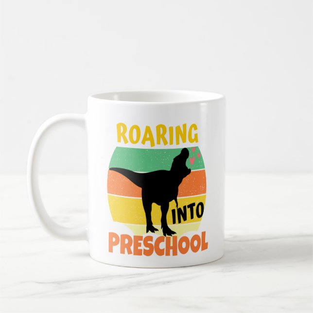 COOLES DINOSAUR - VERBRINGEN IN PRESCHOOL KAFFEETASSE (Links)