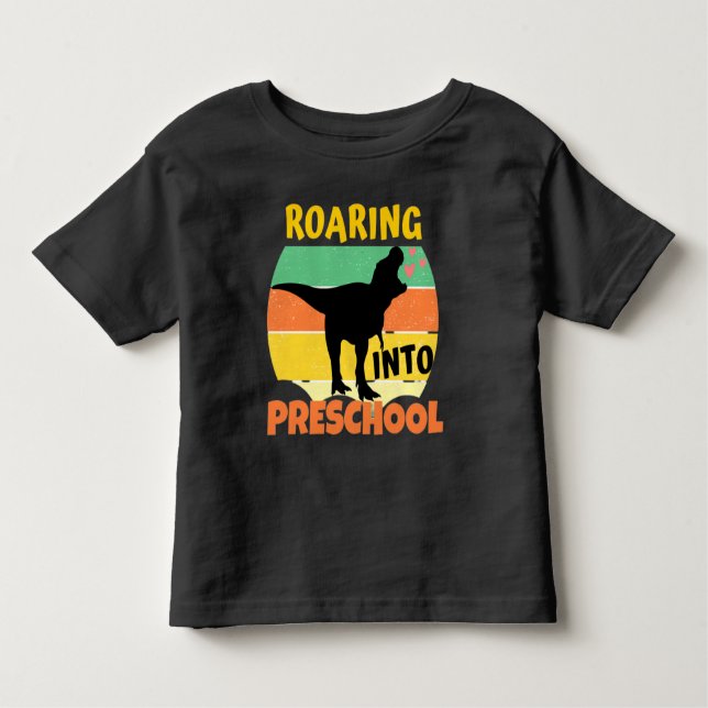 COOLES DINOSAUR - VERBRINGEN IN PRESCHOOL KLEINKIND T-SHIRT (Vorderseite)