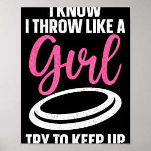 Cooles Disc-Golf-Design für Frauen Mädchen Disc-Go Poster