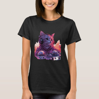 Cooles DJ-Katze-Shirt, Lustiges Katzen-Shirt T-Shirt