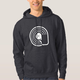 Cooles DJ T-Shirt Schwarze Vinyl-Schallplatte Albu Hoodie