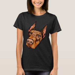 Cooles Dobermann-Hundegesicht T-Shirt