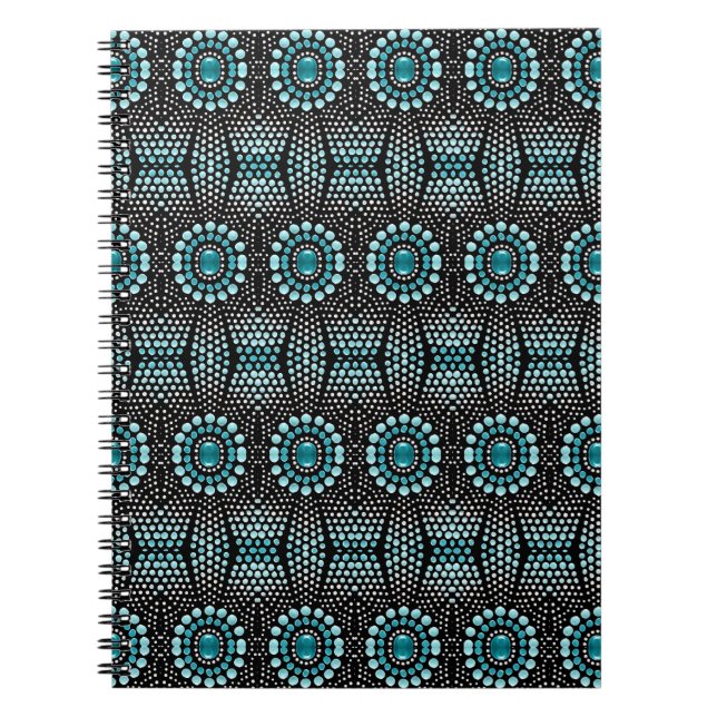 Cooles Dot-Art-Notebook Notizblock (Vorderseite)