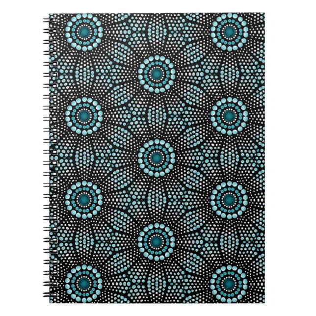 Cooles Dot-Art-Notebook Notizblock (Vorderseite)