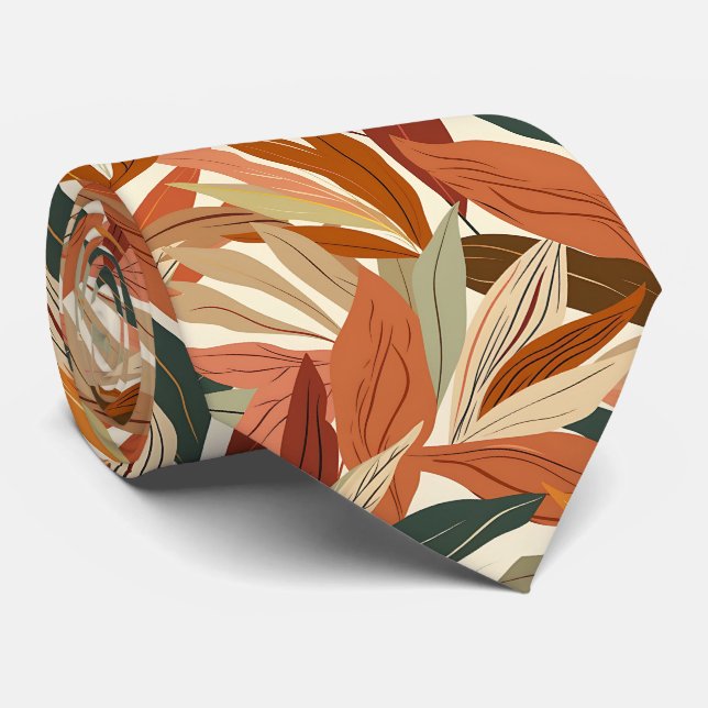 Cooles Dreiblattkachelmuster Krawatte (Gerollt)