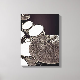 Cooles Drum Kit Leinwand Drummer Art Snare Cymbal