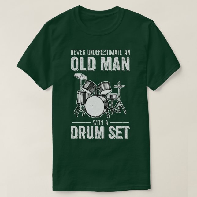 Cooles Drummer Art Men Vater Drum Set Player Drum  T-Shirt (Design vorne)