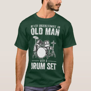 Cooles Drummer Art Men Vater Drum Set Player Drum  T-Shirt