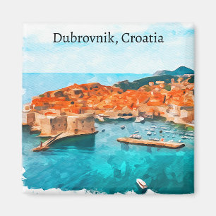 Cooles Dubrovnik Kroatien Adria Küste Panorama Aus Magnet