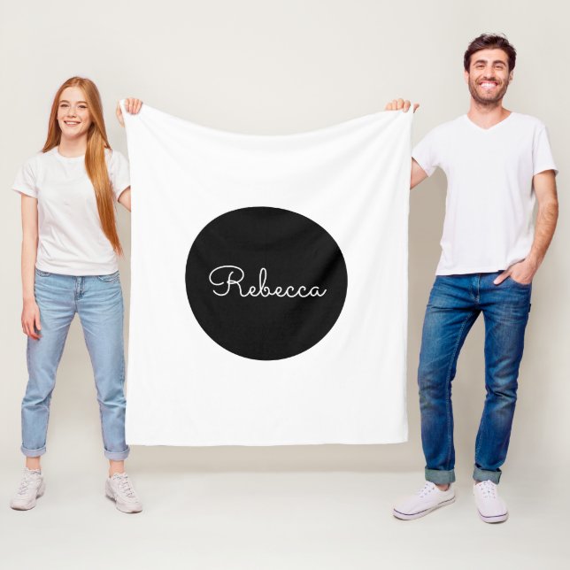 Cooles Editierbares Weißskript Retro-Modernes Desi Fleecedecke (Beispiel)