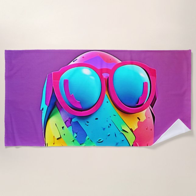 Cooles Ei Strandtuch (Vorderseite)