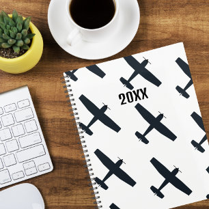 Cooles, einfaches Flugzeug, schwarz und weiß Planer