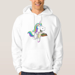 Cooles Einhorn Eating Sushi Funny Japanisches Esse Hoodie