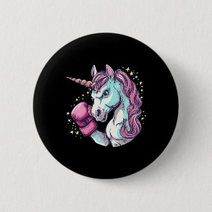 Cooles Einhorn-Gesichtskostüm mit lustigen Boxhand Button