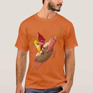 Cooles Einhorn Hotdog Funny Horned Horned Horned F T-Shirt