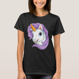Cooles Einhorn mit Zahnspange Funny Horn S T-Shirt