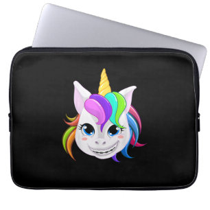Cooles Einhorn mit Zahnspange Lustiges Horn Pferd Laptopschutzhülle