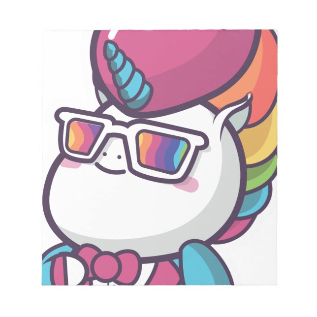 Cooles Einhorn Notizblock (Vorderseite)