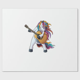 Cooles Einhorn spielt Gitarre _ Lustiges Tier Guit Geschenkpapier
