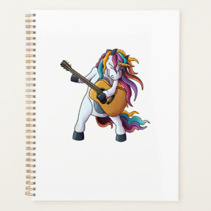 Cooles Einhorn spielt Gitarre _ Lustiges Tier Guit Planer