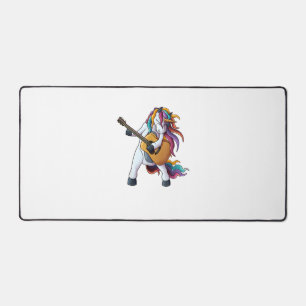 Cooles Einhorn spielt Gitarre _ Lustiges Tier Guit Schreibtischunterlage