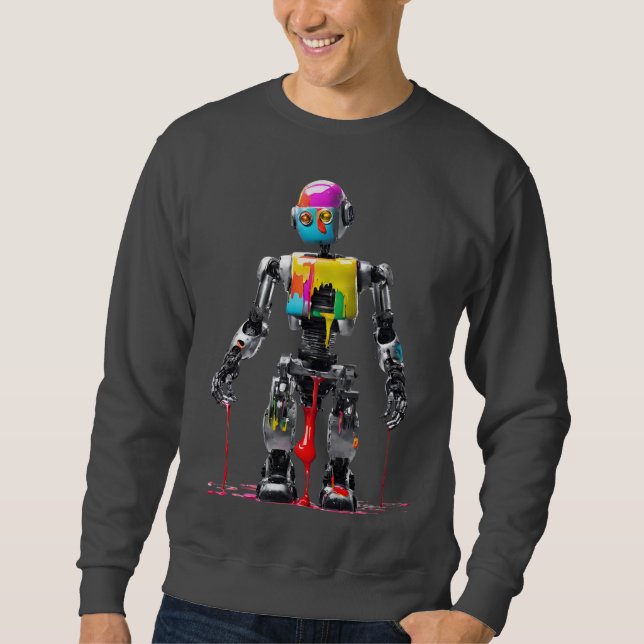 Cooles, einzigartiges Design des gestrichenen Robo Sweatshirt (Vorderseite)