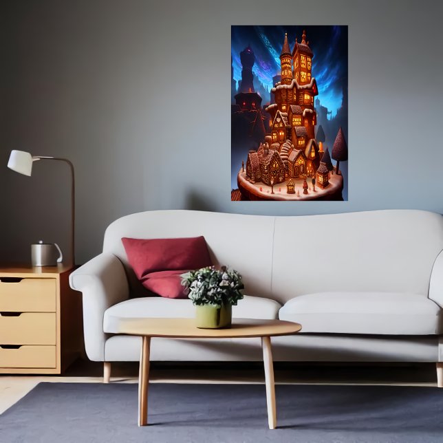 Cooles einzigartiges Dorf Gingerbret | Art der AI Poster (Von Creator hochgeladen)