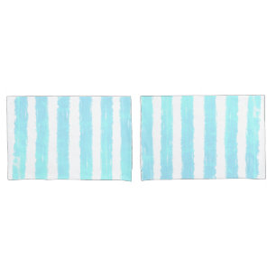 Cooles Eisblau Imitate schimmern Aquarell Kissenbezug