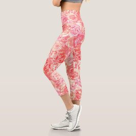 Cooles elegantes Korallenriff Rosen Capri Leggings