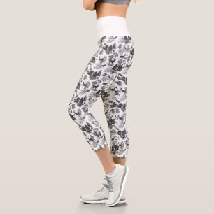 Cooles elegantes Schwarz-weißes Hirschmuseum Capri Leggings