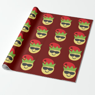 Cooles Elf Emoji Geschenkpapier