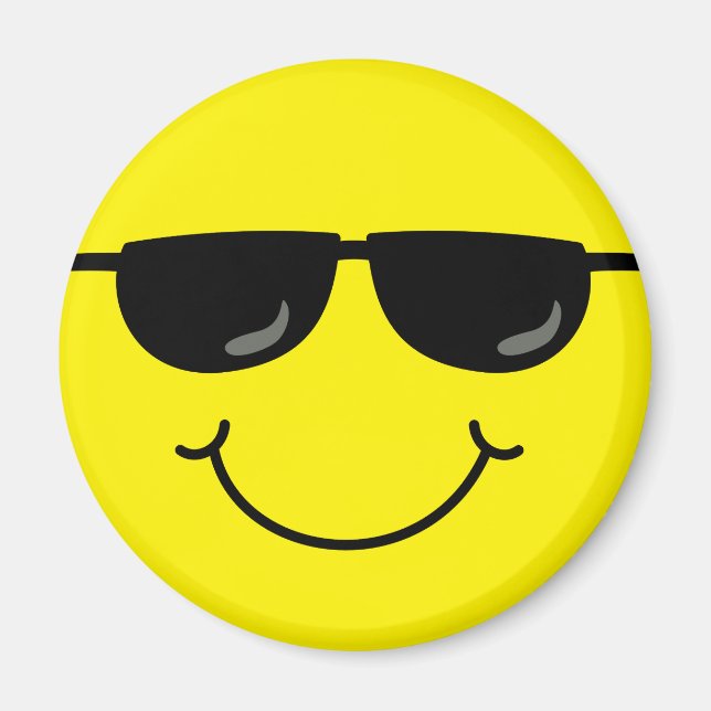 Cooles Emoji-Gesicht mit Sonnenbrille Magnet (Vorne)