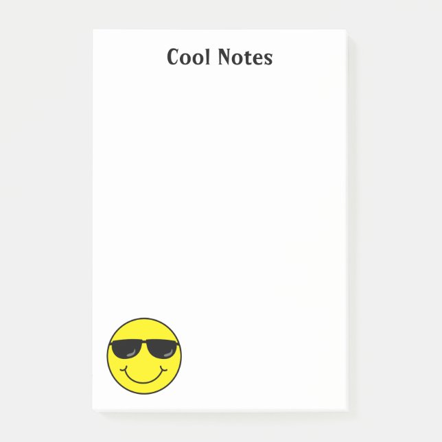 Cooles Emoji stellen 4 x 6 gegenüber Post-it Klebezettel (Vorderseite)